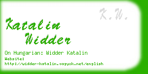 katalin widder business card